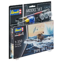 Revell 1/350 Model Set German Submarine Type VII C/41 - 65154 Plastic Model Kit
