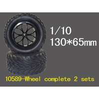 Mega Wheel and Tyre Set (pair) Black