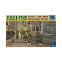 Riich Models RV35019 1/35 U.S. M1 57mm anti-tank Gun early version on M1A3 Carriage w/Crew (5 Figs)