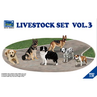 Riich Models RV35021 1/35 Livestock Set Vol.3 (six dogs) Plastic Model Kit