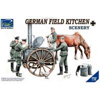 Riich Models RV35045 1/35 German Field Kitchen with Soliders (cook & 3 Germans, food containers)