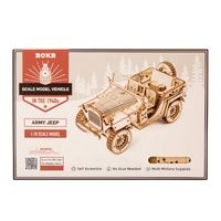 ROKR DIY 1:18 Army Field Car Wooden Model Kit