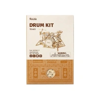 Rolife Classical 3D Drum Kit Wooden Model Kit