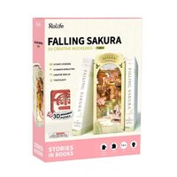 Robotime DIY Bookends Kit Falling Sakura