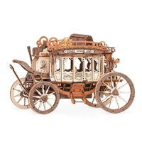 ROKR Music Box Stagecoach Mechanical 3D Wooden Kit