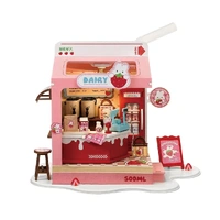 Rolife Mini House DIY Strawberry Milk Box Kit