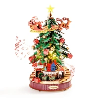 ROKR Music Box Christmas Melody Tree Mechanical 3D Wooden Kit