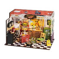 Rolife Mini House DIY Garage Workshop Kit