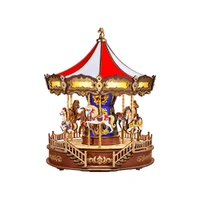 Rolife Music Box Classic Carousel Wooden Model Kit