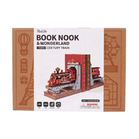 Rolife DIY Bookends Kit Century Train Wooden Model Kit