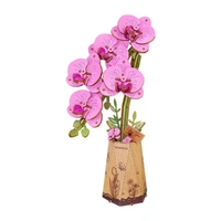 Rowood Wood Bloom Purple Moth Orchid Flower 3D Wooden Kit