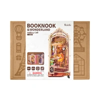 Rolife DIY Bookends Kit Holiday Cafe Wooden Model Kit