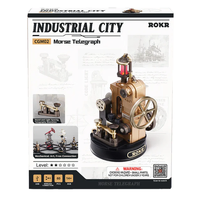 ROKR Industrial City Morse Telegraph Wooden Model Kit