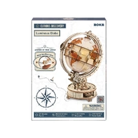 ROKR Models Luminous Globe Wooden Kit