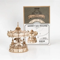 Rolife Classical 3D Wooden Merry Go Round Wooden Model Kit