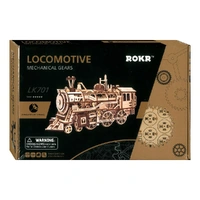 ROKR Mechanical Gears Locomotive Mechanical 3D Wooden Kit