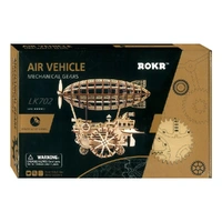 ROKR Mechanical Gears Air Vehicle Mechanical 3D Wooden Kit