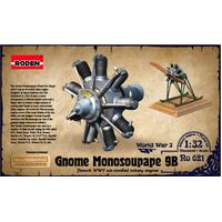 Roden 1/32 Gnome Monosoupape 9B French WWI water-cooled rotary engine Plastic Model Kit [621]