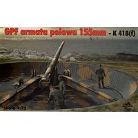RPM 72601 1/72 GPF Field gun 155mm-K418(f) Normandy 1918 Plastic Model Kit