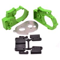 RPM Gearbox Housing & Rear Mounts(Green) - Slash 2WD 