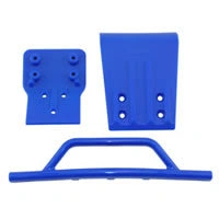 RPM Blue Front Bumper & Skid Plate - Slash 4X4 80025