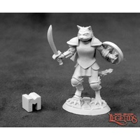 Reaper Miniatures: Dark Heaven Legends - Steelclaw, Catfolk Paladin 03928