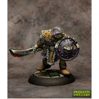 Reaper: Reaper Dungeon Dwellers: Orc Warrior of the Ragged Wound Tribe (metal) Unpainted Miniature