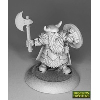 Reaper: Reaper Dungeon Dwellers: Borin Ironbrow, Dwarf Adventurer (metal) Unpainted Miniature