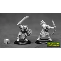 Reaper: Reaper Dungeon Dwellers: Orc Raiders (2) (metal) Unpainted Miniature