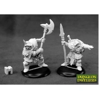Reaper: Reaper Dungeon Dwellers: Orc Warriors (2) (metal) Unpainted Miniature
