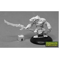 Reaper: Reaper Dungeon Dwellers: Wererat Boss (metal) Unpainted Miniature