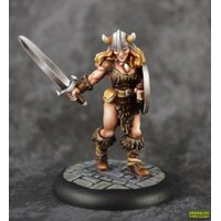 Reaper: Reaper Dungeon Dwellers: Jana Frostwind, Barbarian (metal) Unpainted Miniature