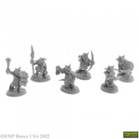 Reaper: Dungeon Dwellers: Ratpelt Kobold Warriors (6) (plastic) Unpainted Miniature