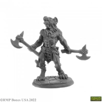 Reaper: Dungeon Dwellers: Blackmane, Gnoll Ravager (plastic) Unpainted Miniature