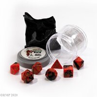 Reaper: Pizza Dungeon Dice: Dual Dice - Red & Black