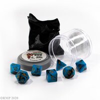 Reaper: Pizza Dungeon Dice: Dual Dice - Blue & Black