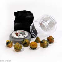 Reaper: Pizza Dungeon Dice: Dual Dice - Yellow & Black