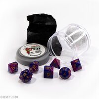 Reaper: Pizza Dungeon Dice: Dual Dice - Purple & Blue