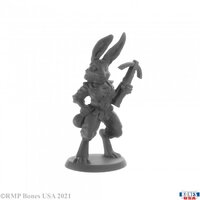 Reaper: Bones USA: Carson, Female Harefolk Unpainted Miniature