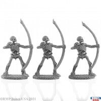 Reaper: Bones USA: Skeletal Archers (3) Unpainted Miniature