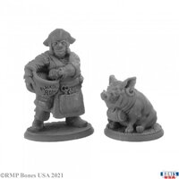 Reaper: Bones USA: Stumpy Dan McGinty and Grog Hog Unpainted Miniature