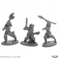 Reaper: Bones USA: Jade Fire Warriors (3) Unpainted Miniature