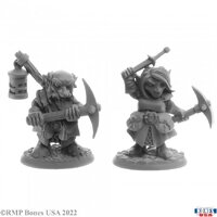 Reaper: Bones USA: Deep Gnome Heroes (2) Unpainted Miniature