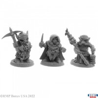 Reaper: Bones USA: Deep Gnome Adventurers (3) Unpainted Miniature