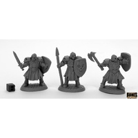 Reaper: Bones Black: Maggotcrown Men at Arms (3) Unpainted Miniature