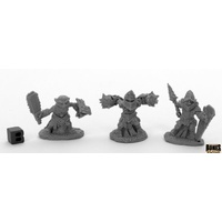 Reaper: Bones Black: Bloodstone Gnome Warriors (3) Unpainted Miniature