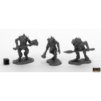 Reaper: Bones Black: Troglodytes (3) Unpainted Miniature