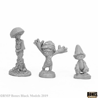 Reaper: Bones Black: Fungoids (3) Unpainted Miniature