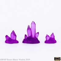 Reaper: Bones Black: Darkreach Crystals (3) Unpainted Miniature