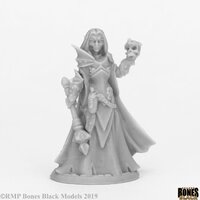 Reaper: Bones Black: Dark Elf Priestess Unpainted Miniature